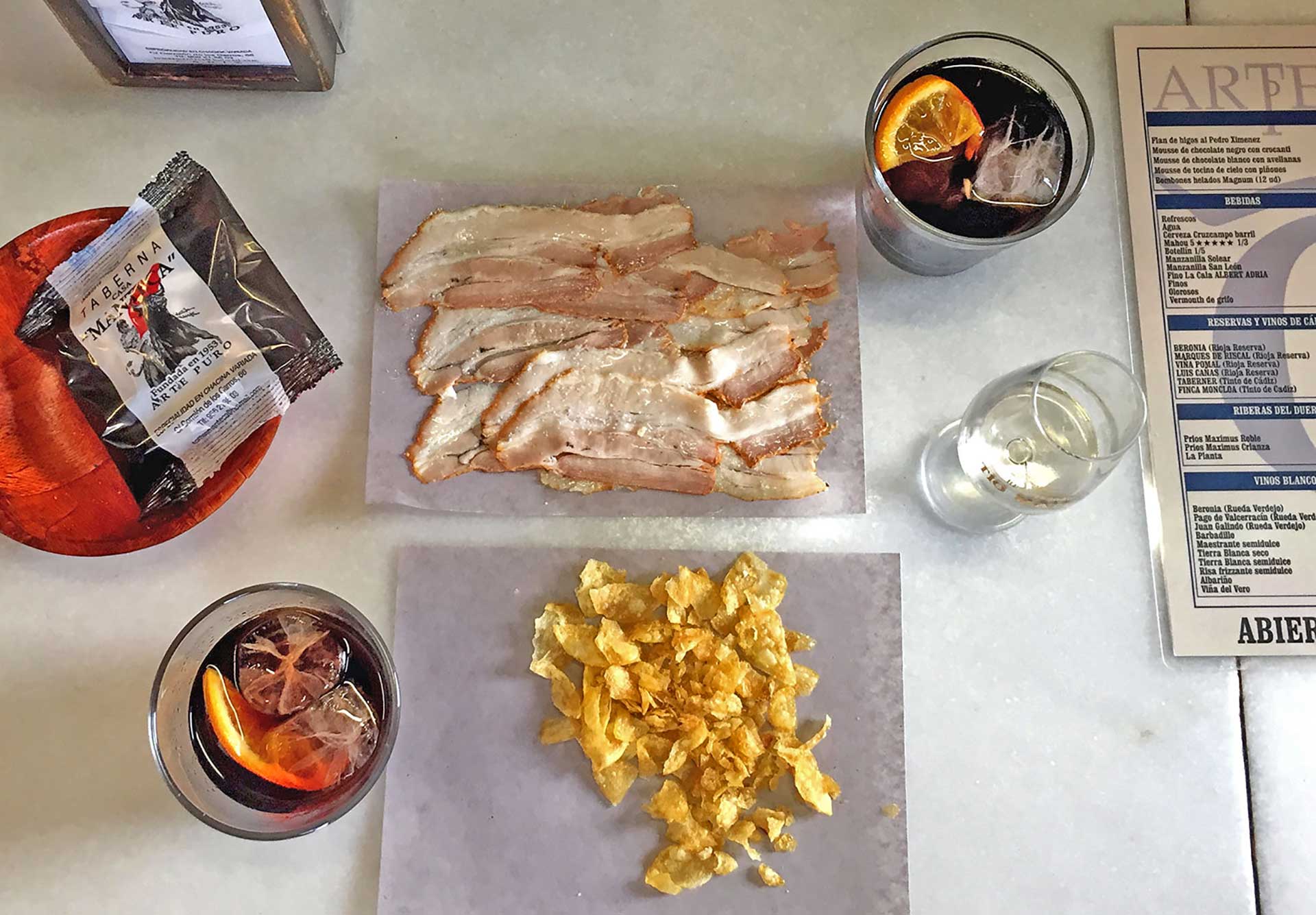Food, sherry wines, sherry vermouth and tapas are the basics in a tabanco in Jerez