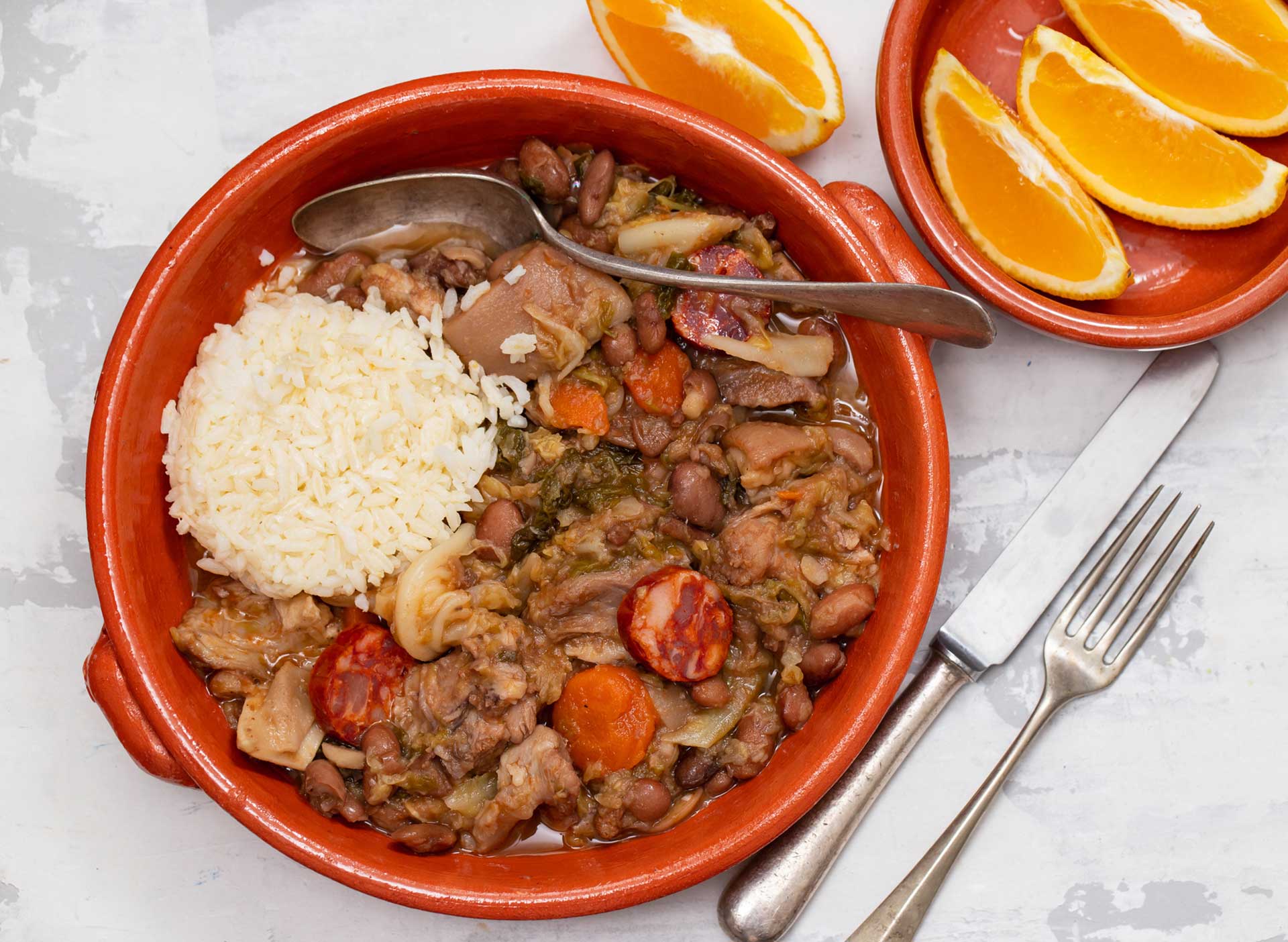 Feijoada, one of the traditional Portuguese dishes