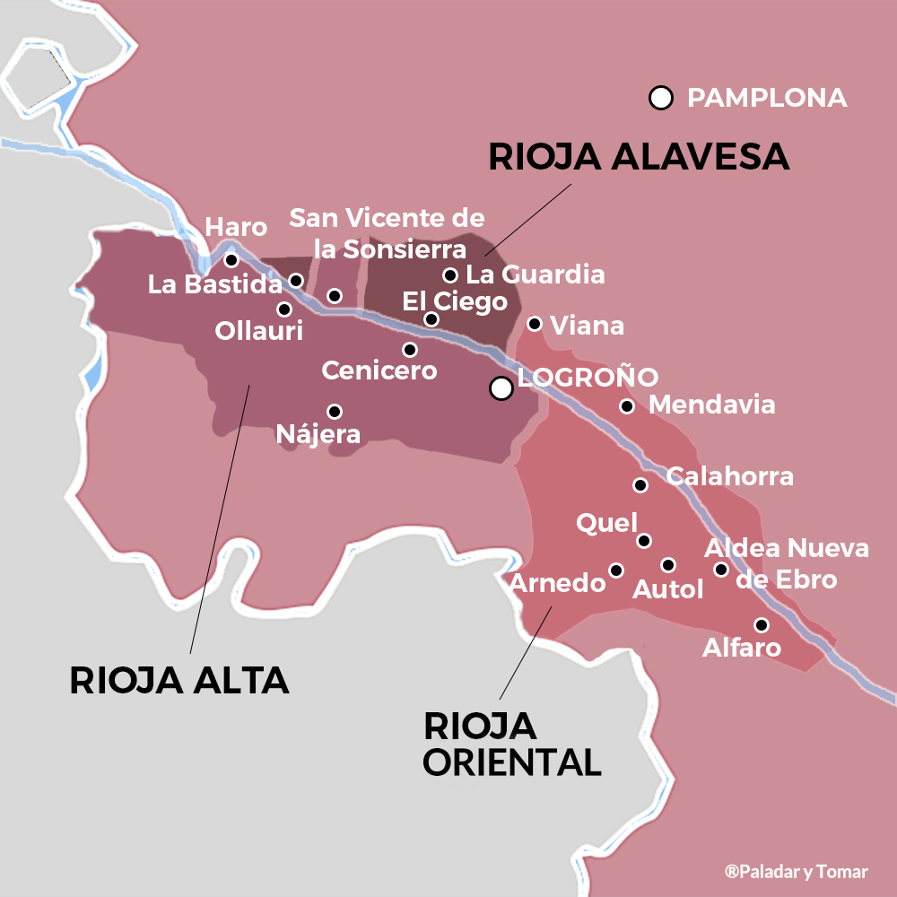 Rioja Wines Map | ®Paladar y Tomar