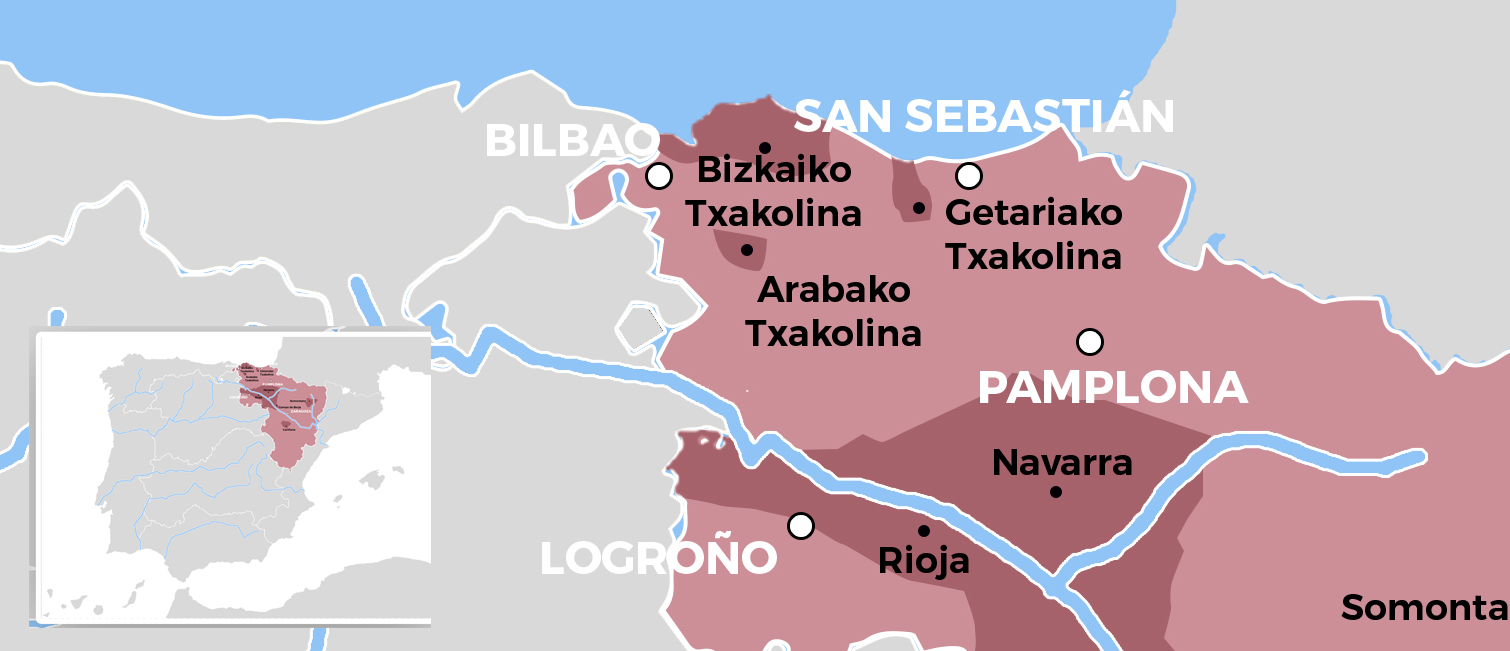 Map DO Txakolina by Paladar y Tomar